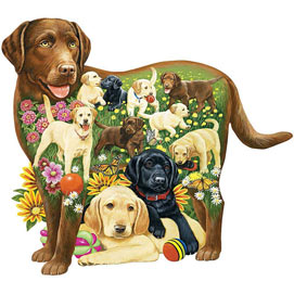 Lovable Labs 300 Large Piece Shaped Jigsaw Puzzle